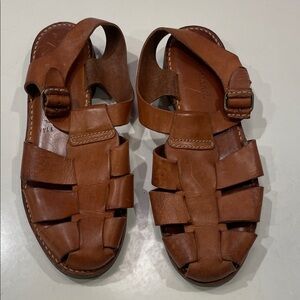 Cole Haan Tan Leather Buckle Sandals